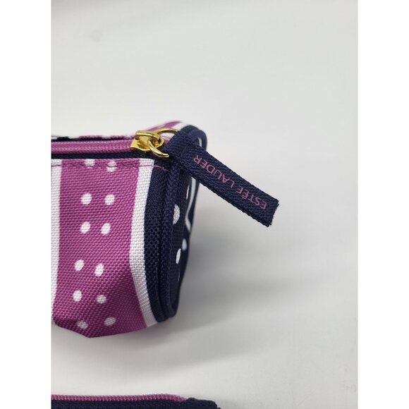 Estee Lauder Cosmetic/Makeup/Travel Pouches X 2 Purple Blue - Picture 3 of 7